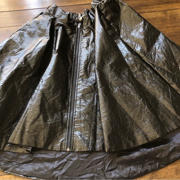 Hot & Delicious Black pleated full crinkled skirt size L - Picture 4 of 9